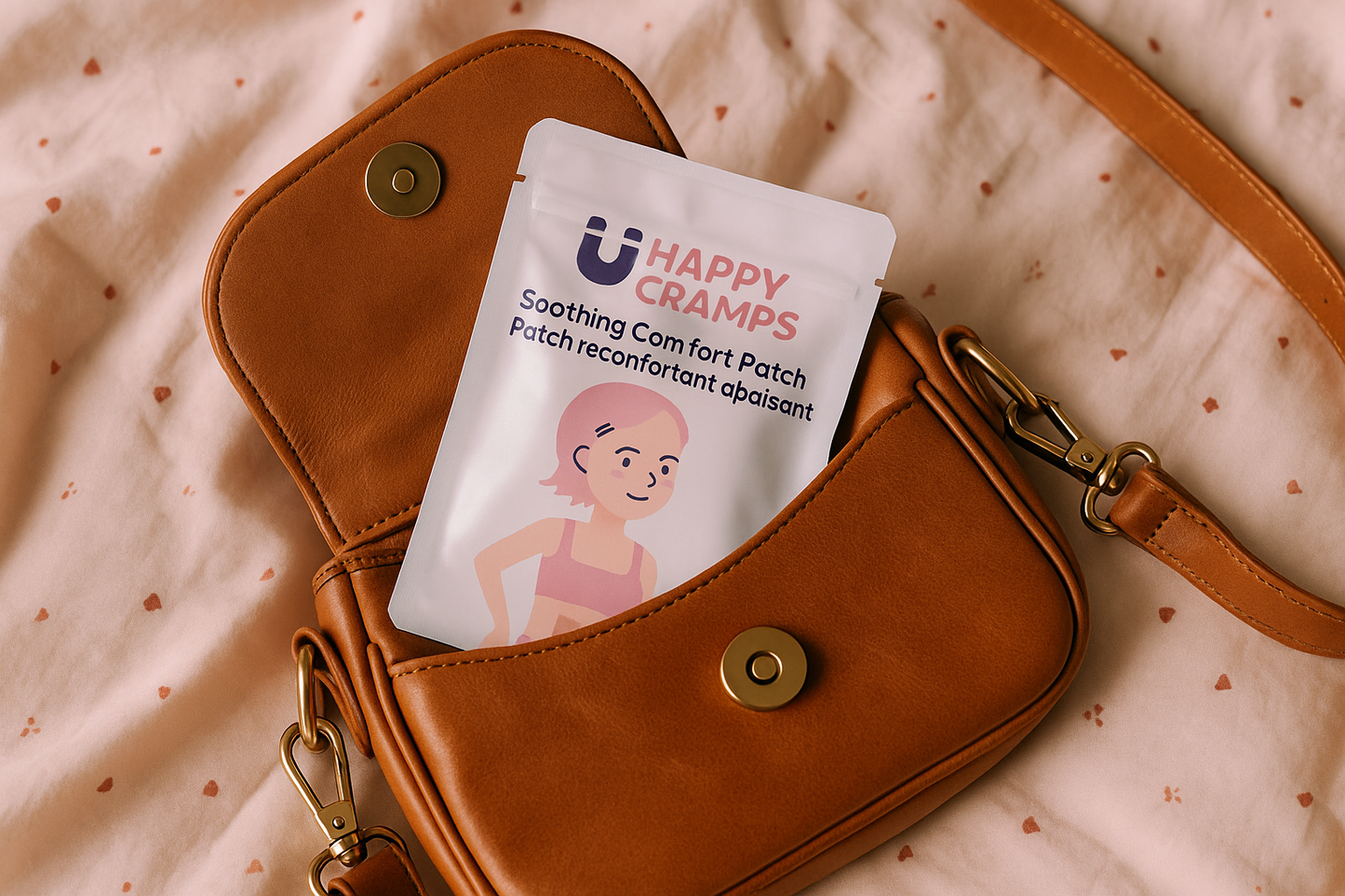 Patch in purse—travel-friendly cramp relief